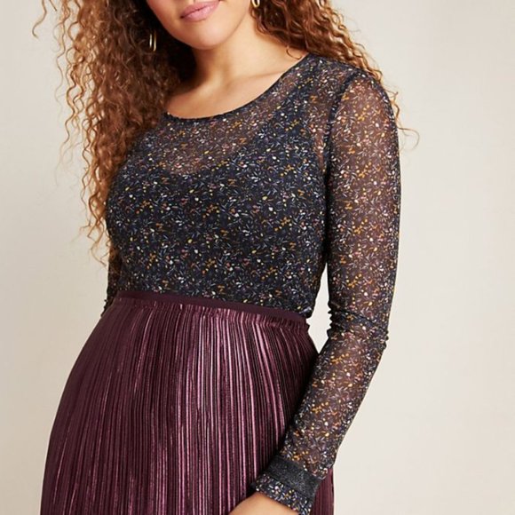 Anthropologie Tops - NWT anthropologie sheer franny top speckled color
